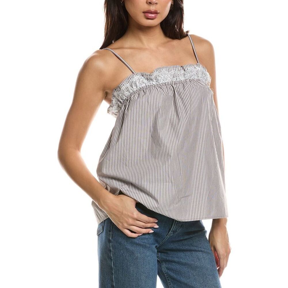 Kenneth Cole Womens  Shirred Neckline Cami, Brown